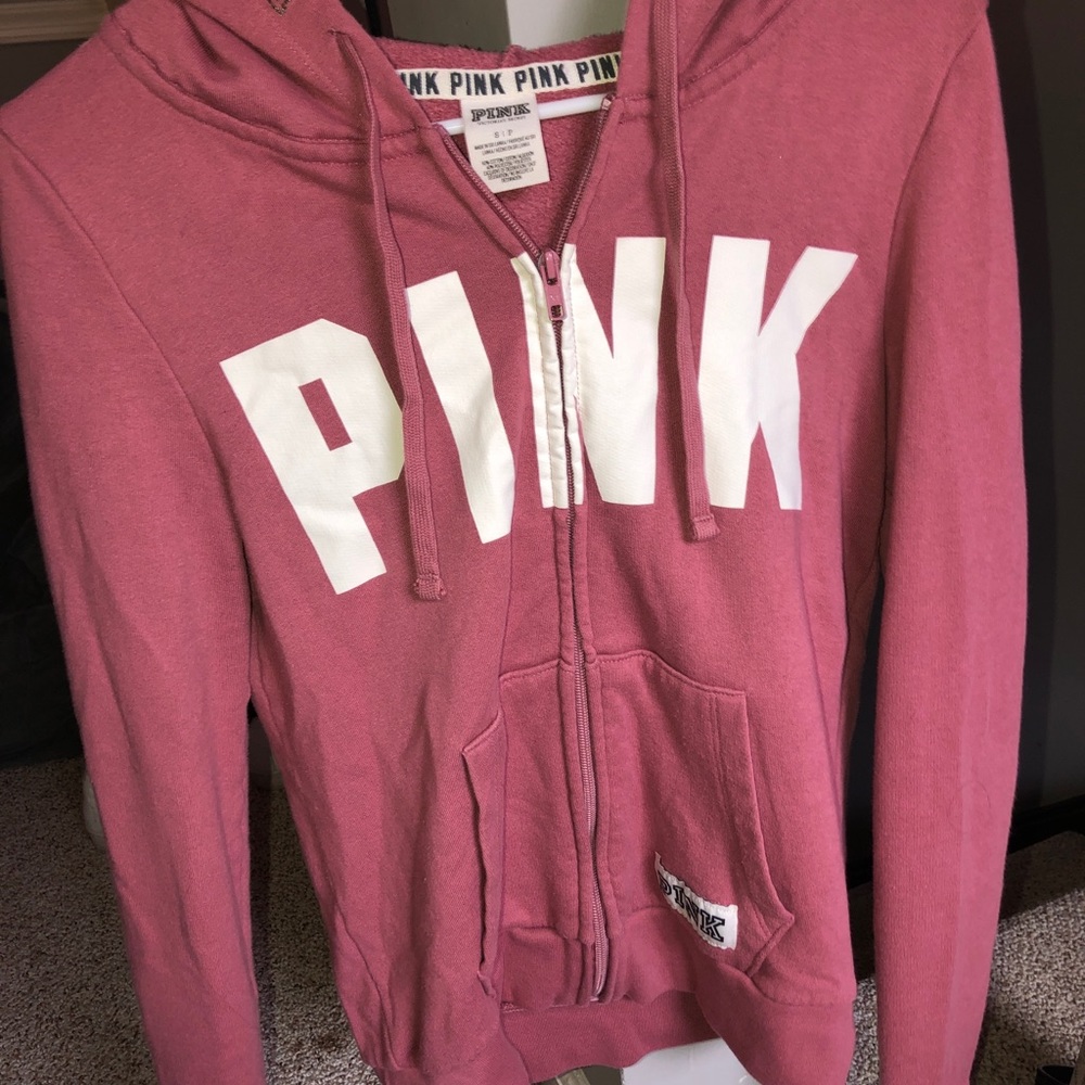 PINK Zip Up Sweatshirt